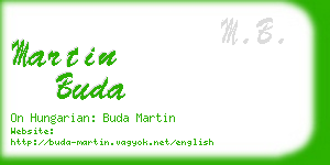 martin buda business card